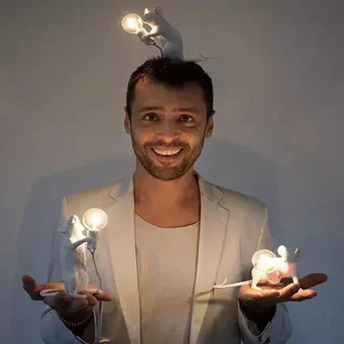 Playful Mouse-Shaped LED Lamp Bowlift