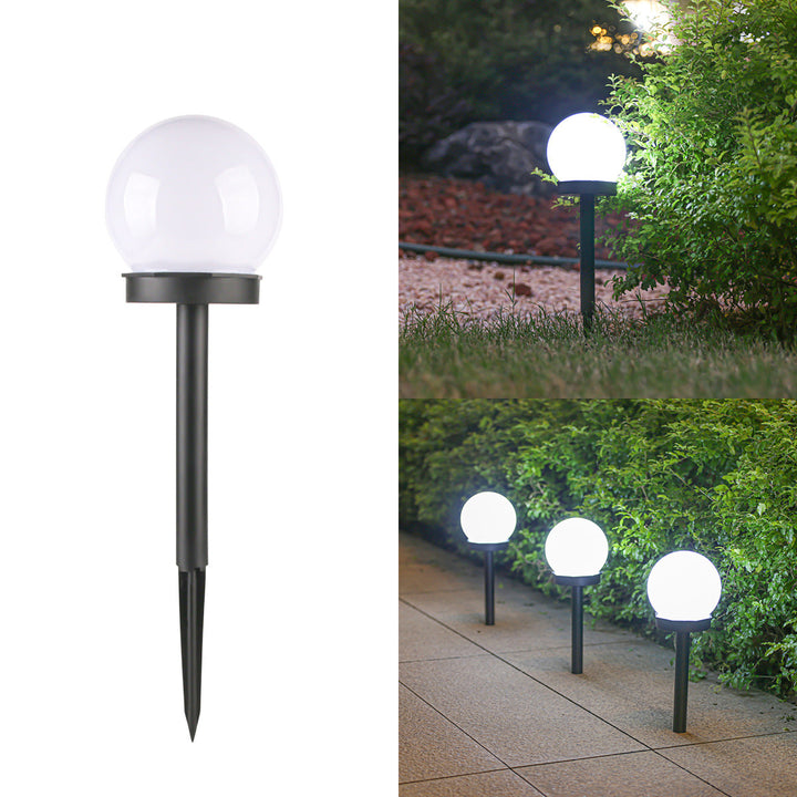 Modern Minimalist Waterproof Solar Globe ABS LED Landscape Light For Garden | Bowlift