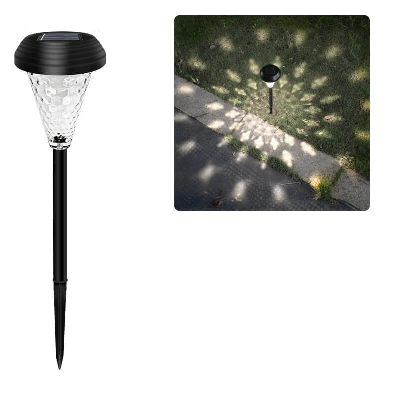 Modern Solar Glass Cone LED Outdoor Garden Ground Insert Landscape Light | Bowlift