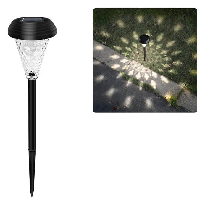 Modern Solar Glass Cone LED Outdoor Garden Ground Insert Landscape Light | Bowlift