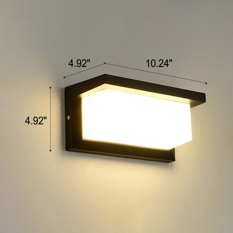 Modern Creative Geometry Aluminum Outdoor Waterproof LED Wall Sconce Lamp | Bowlift
