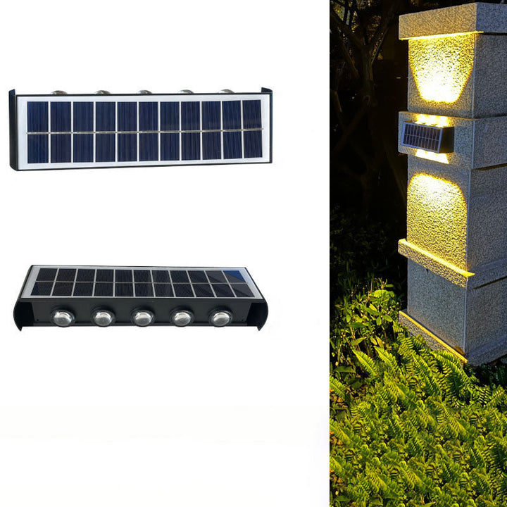 BowLift | Lumiora Modern Solar-LED Wall Lamp for Outdoors | Rectangular Design | IP56 Waterproof | Different Sizes & Light Intensities
