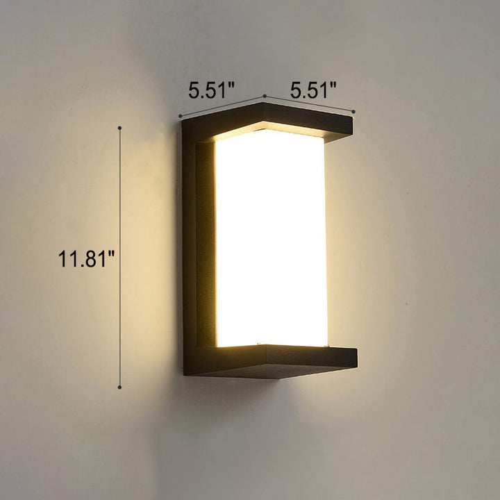 Modern Creative Geometry Aluminum Outdoor Waterproof LED Wall Sconce Lamp | Bowlift