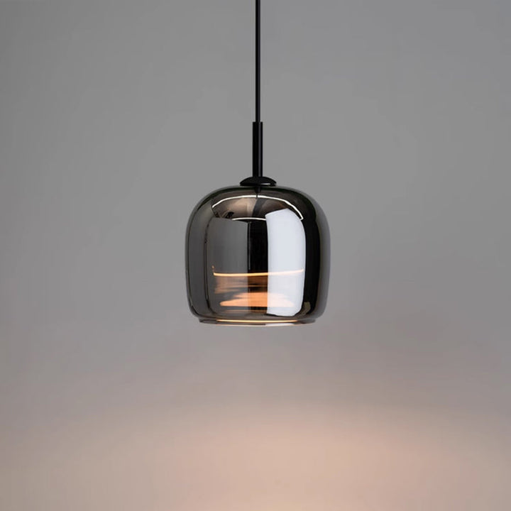 BowLift | Nordic Black Glass Pendant Light Fixture - Modern Hanging Lamp for Kitchen Island & Dining Room