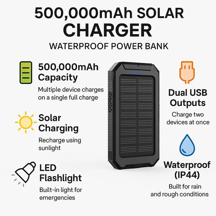 BowLift | Solar Powerbank with 10000mAh for Outdoor & Adventure