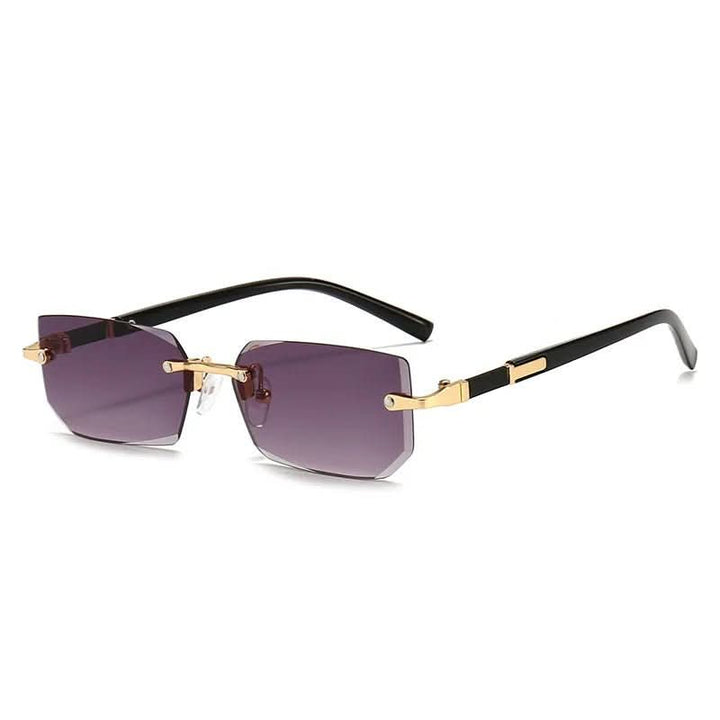 BowLift | Rectangular rimless sunglasses with UV400 protection