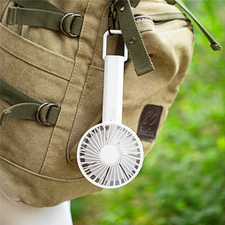 F35 With Hanging Hole Rechargeable Cooling Fan Powerful Handheld Fan 1200mAh Desk Fan(White) | Bowlift