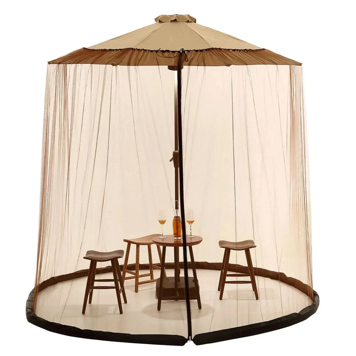 BowLift | Mosquito net for sun umbrellas up to 4 m – Adjustable & with zipper