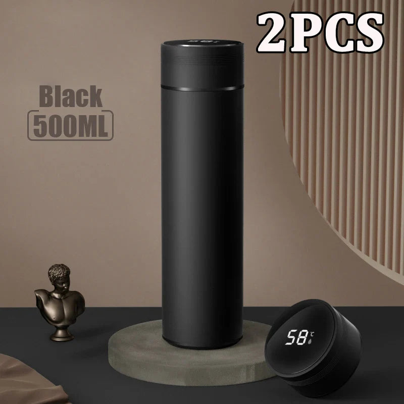 Stainless steel thermos with digital display