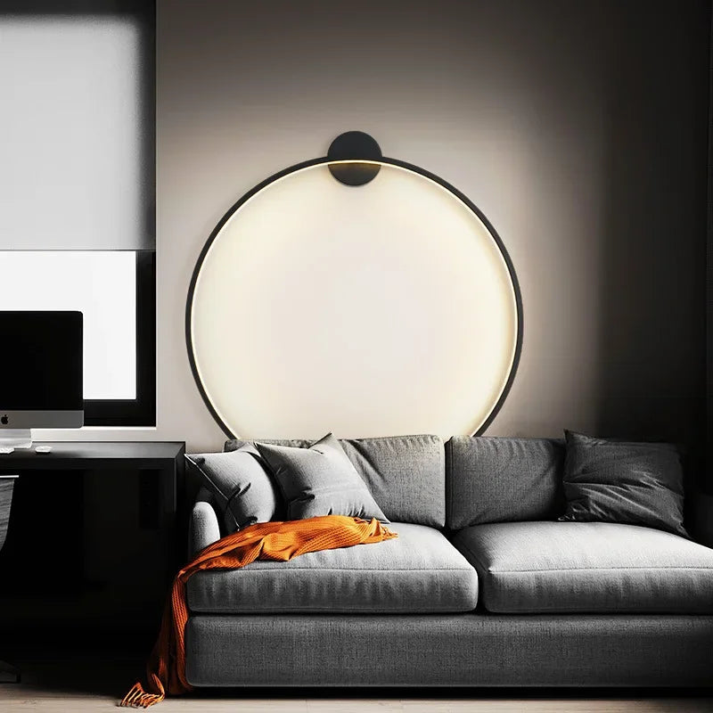 BowLift | Minimalist LED Circle Background Wall Lamp