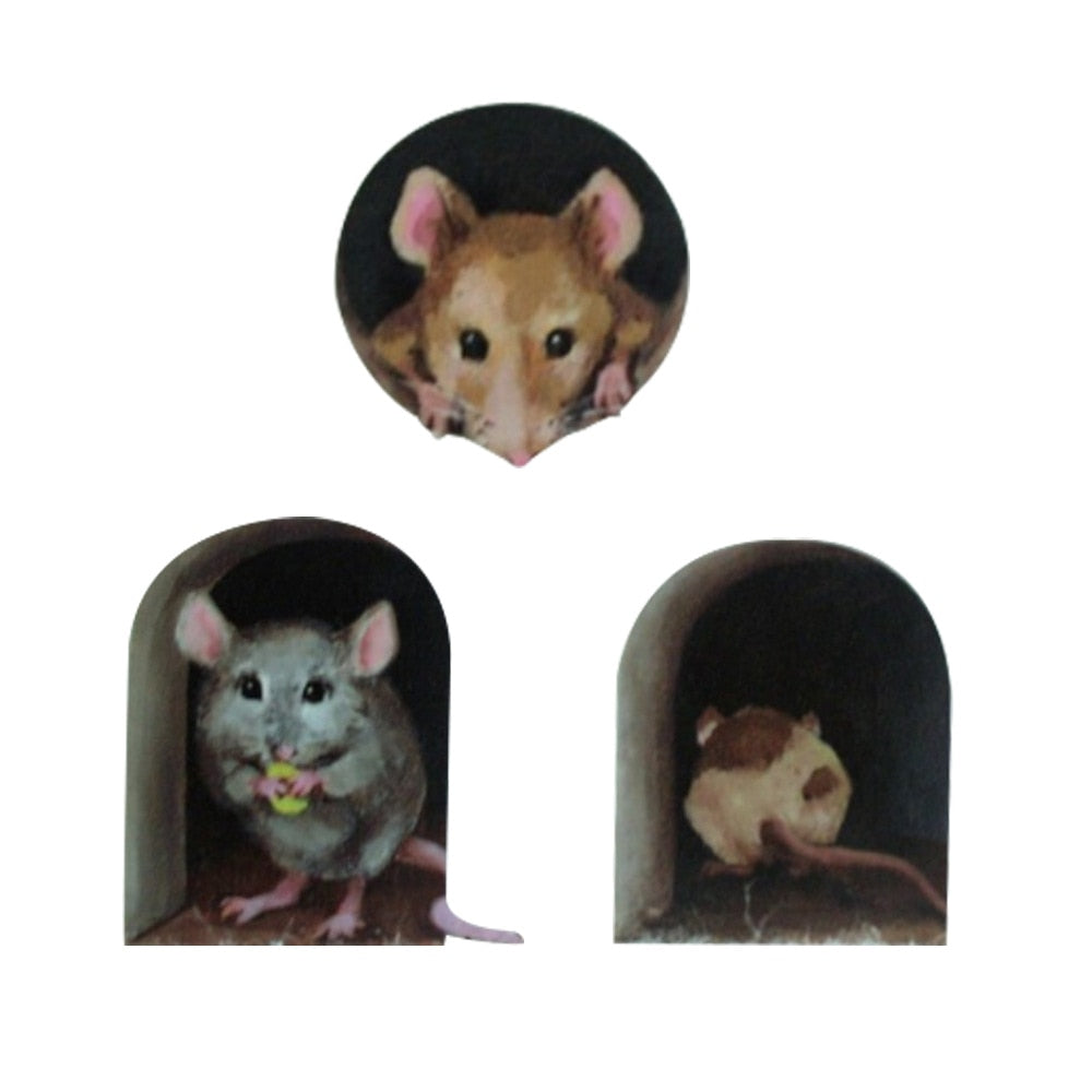 BowLift | 3D Mouse Hole Funny Wall Stickers
