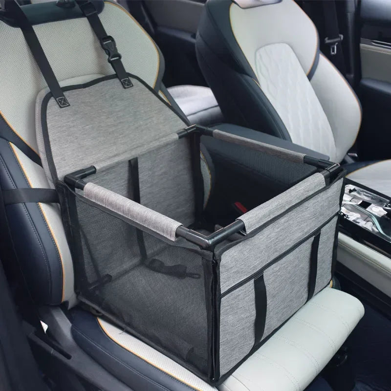 BowLift | PawVoyage Waterproof Car Dog Seat | Carry Bag & Transport Basket | For small to medium dogs | 39×39×27 cm