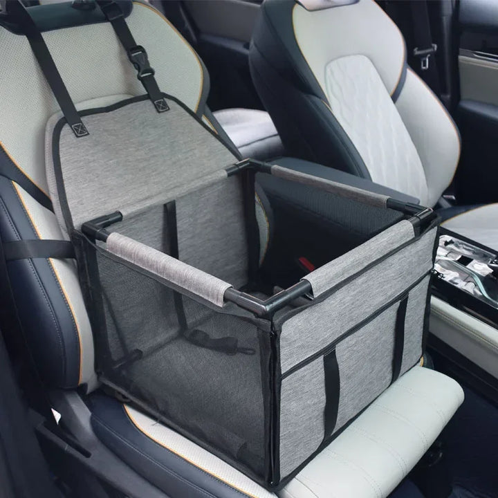 BowLift | PawVoyage Waterproof Car Dog Seat | Carry Bag & Transport Basket | For small to medium dogs | 39×39×27 cm