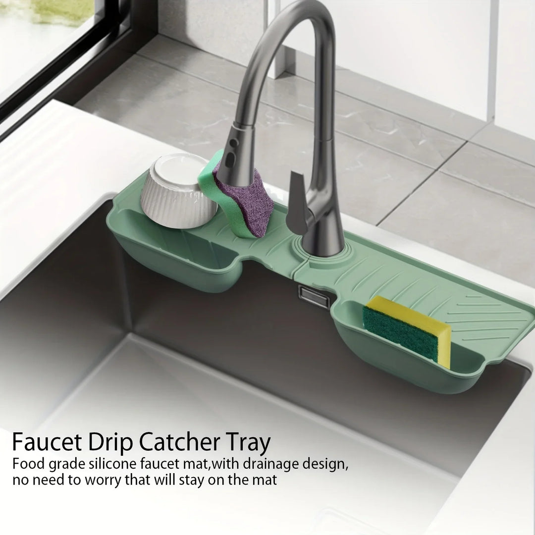 BowLift | SilDry Dish Mat | Non-slip & Mold-free | Heat-resistant Silicone Draining Mat for Sink & Faucet | Foldable & Dishwasher-safe