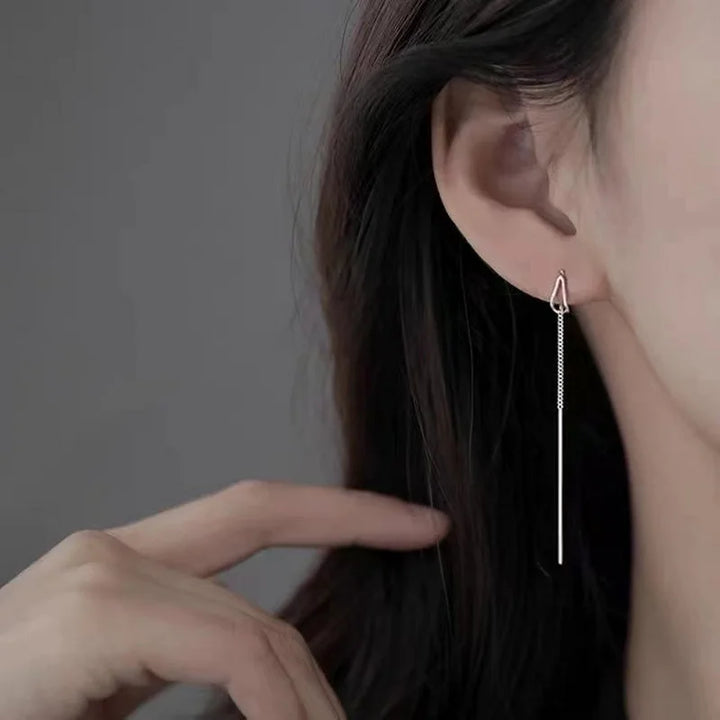 BowLift | Elegant Slim Geometric Chain Earrings