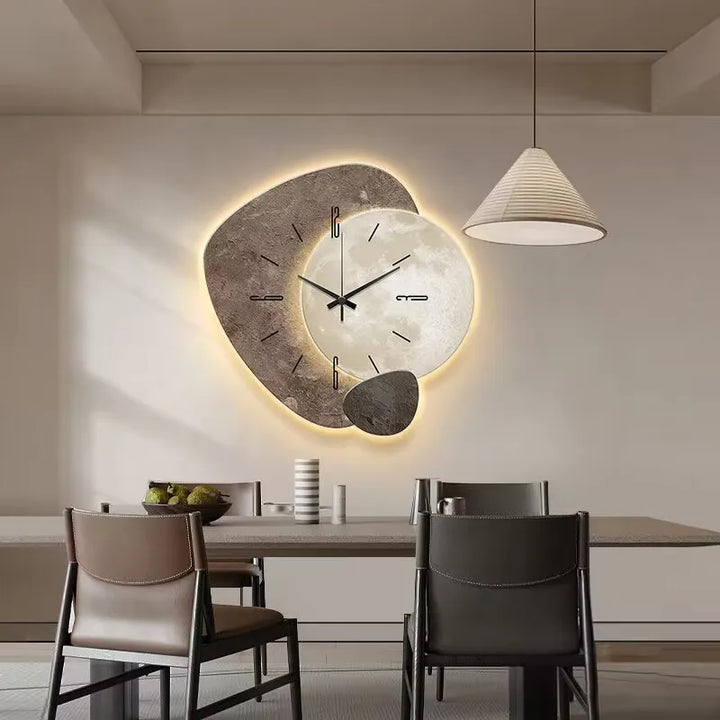 BowLift | Scandinavian Luxurious Wall Clock – Modern Design with Lighting