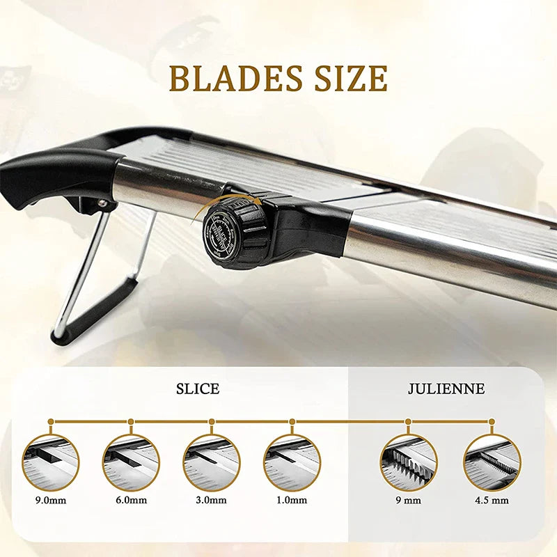 BowLift | Vegetable Cutter SchnittProfi | Adjustable Mandoline | Stainless Steel Blades | For Potatoes, Tomatoes & More
