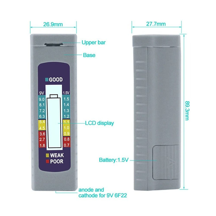 BowLift | Volt Magic Universal Digital LCD Display Battery Tester