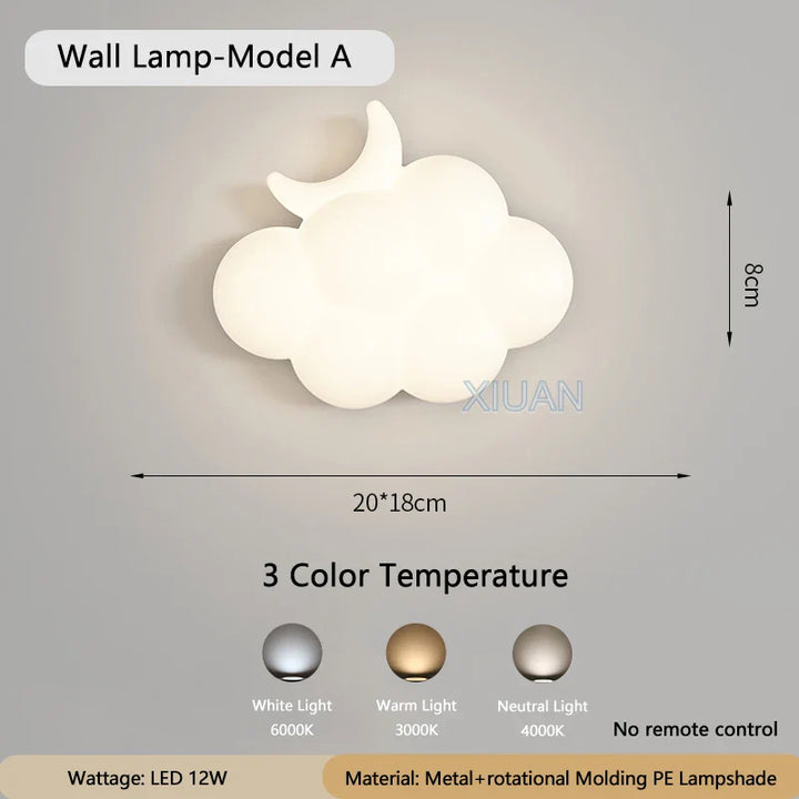 WhiteCloud Lamp – Stylish LED Wall Lighting for Children Bowlift