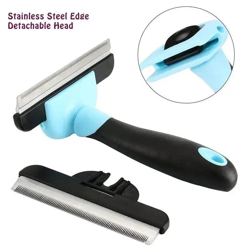 BowLift | FellZart Undercoat Brush for Dogs & Cats | Double-Sided & Replaceable Blade | De-Shedding & Hair Removal