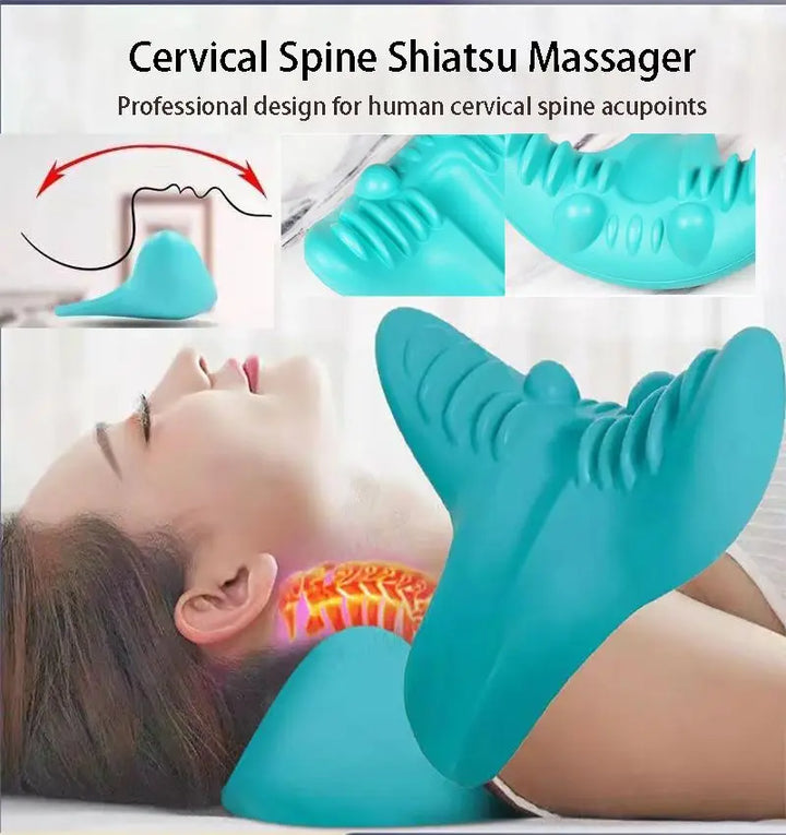 BowLift | Neck & Shoulder Stretcher SpineLuma | Ergonomic Traction Pillow | Pain Relief & Posture Correction | PU Foam