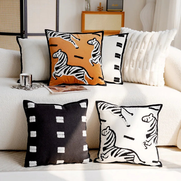 BowLift | Luxury Embroidered Decorative Cushion with Horse Print for Sofa and Living Room