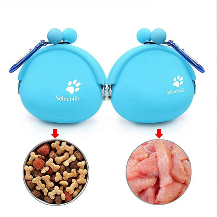 BowLift | Treatico Silicone Snack Bag for Dogs | With Clip & Velcro | For Training, Walking & Traveling | 9 × 9.5 cm