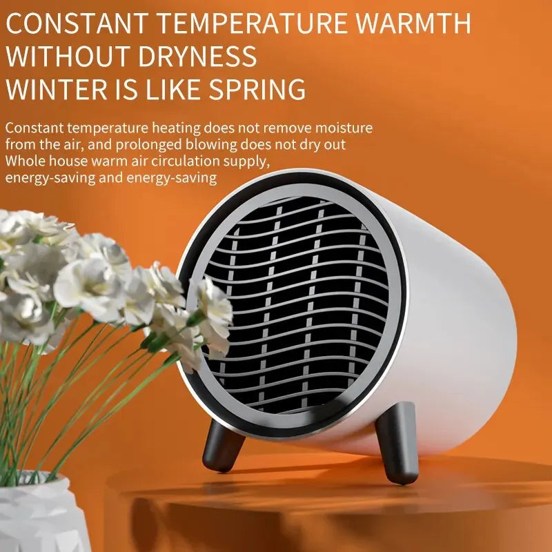 BowLift | Mini Desktop Heater | 600W | Quick Heating & Energy Saving | Portable & Quiet | EU Plug