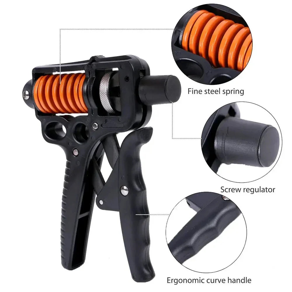 Adjustable 5-165kg Heavy Hand Grip Strengthener - Finger Expander for Arm, Wrist, and Forearm Training Bowlift