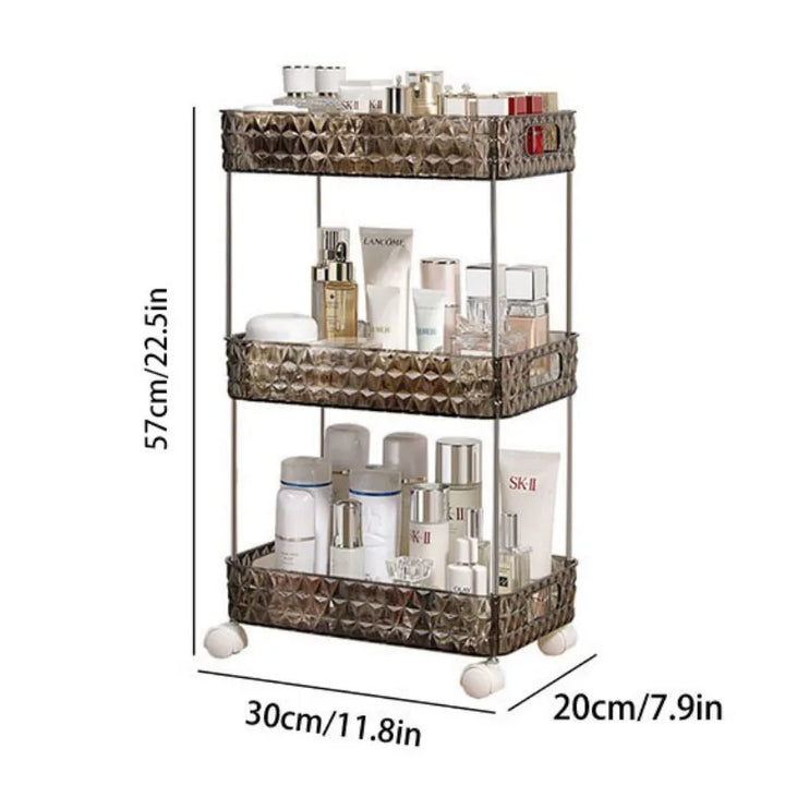 BowLift | Home Bathroom Storage Organizer Rolling Rack