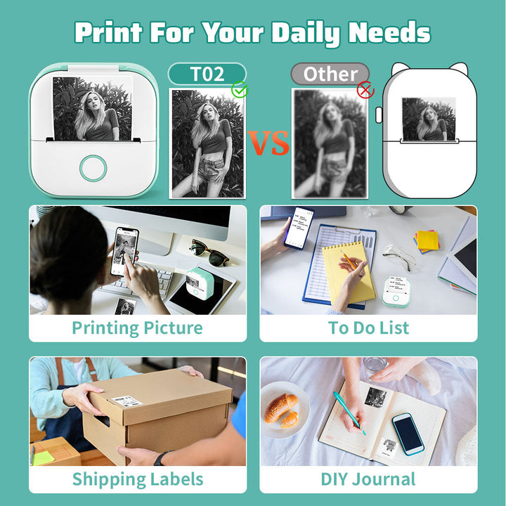 BowLift | PocketPrint Mini – Portable Thermal Photo Printer Without Ink