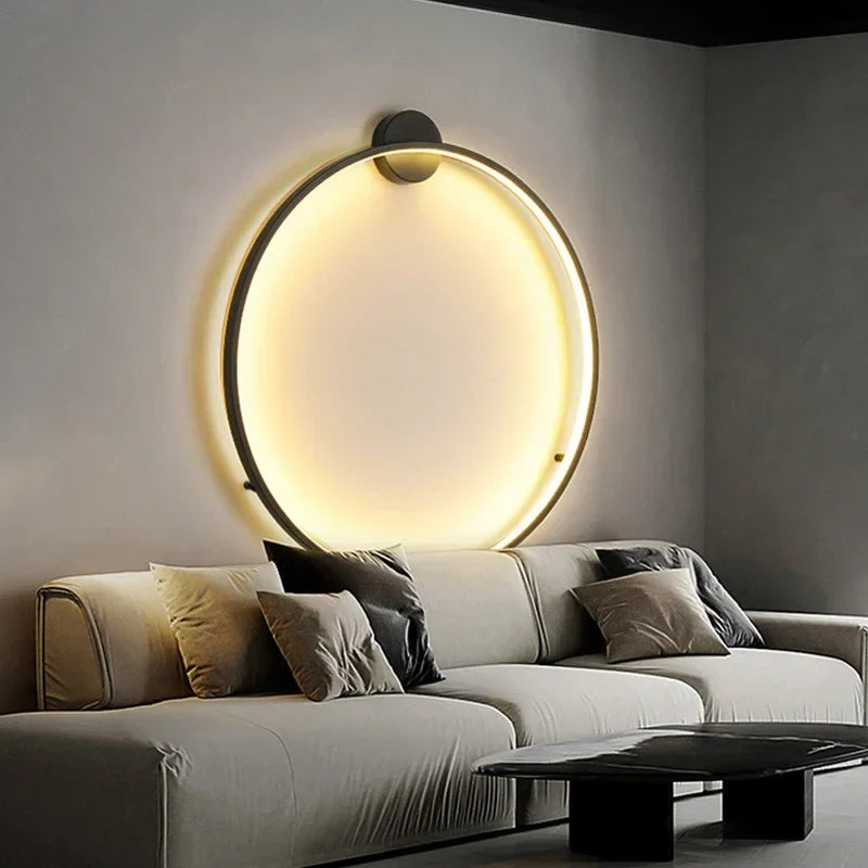 BowLift | Minimalist LED Circle Background Wall Lamp