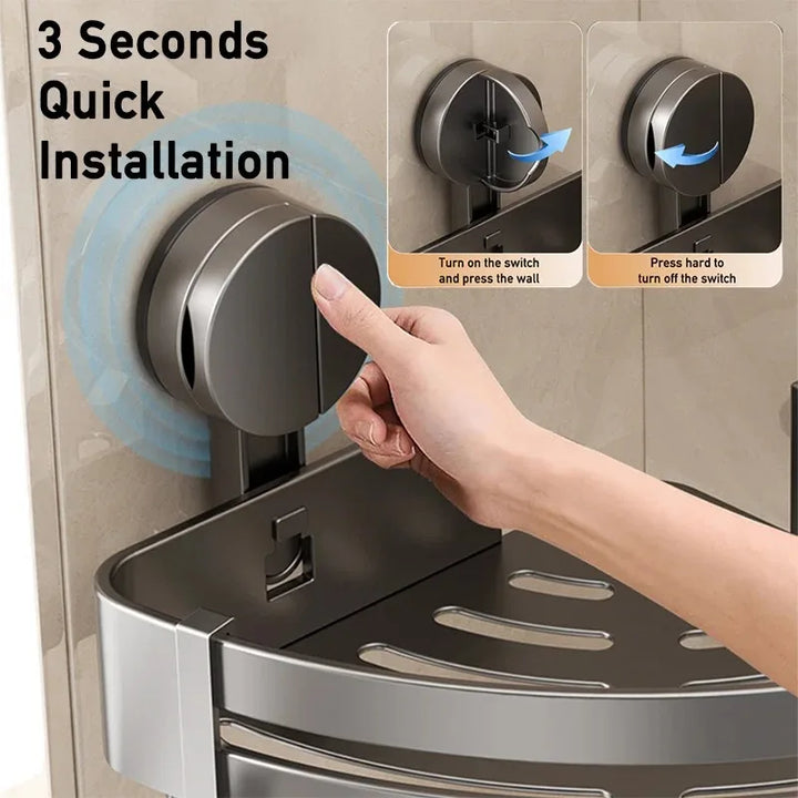 AquaGrip – Luxury Suction Cup Bath Shelf without Drilling Bowlift
