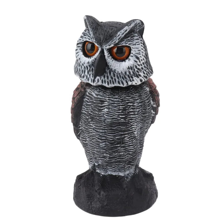 BowLift | Aviron Bird Deterrent Owl | Movable Head & Wind Blade | Natural Repellent | For Garden & Balcony