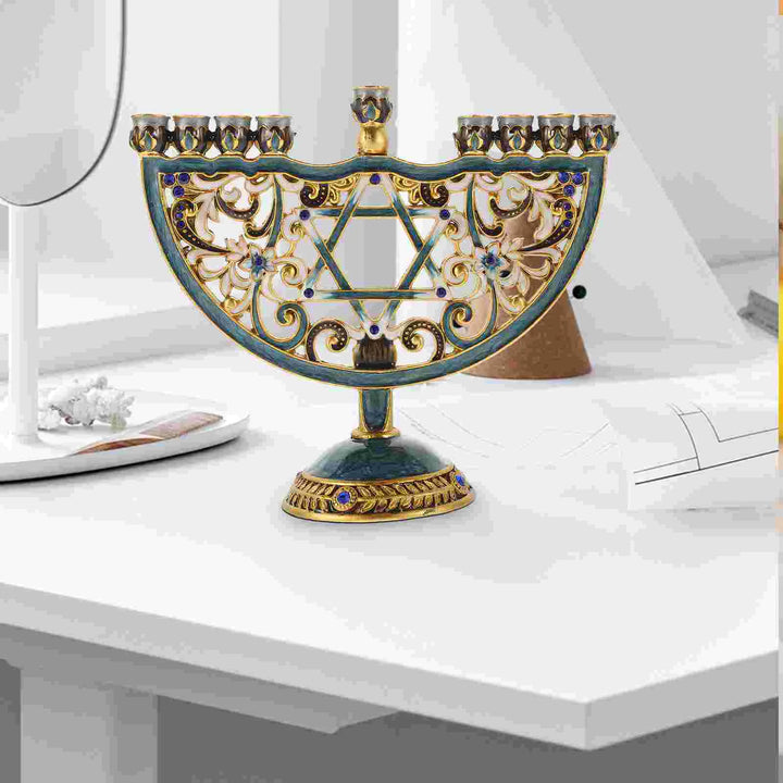 BowLift | Auriona Menorah Candle Holder | Chanukah Candelabrum & Table Decoration | Wedding & Holiday Decoration | Luxurious Elegance