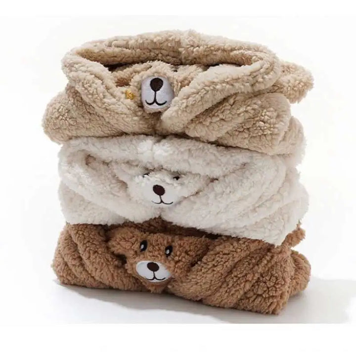 BowLift | Plush Warm Bear Winter Scarf Mask