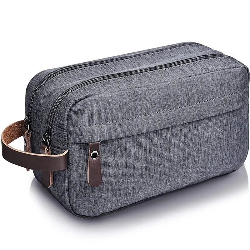 BowLift | Nylonéa toiletry bag Unisex | Water-repellent | Canvas design with leather handle | For travel & everyday use