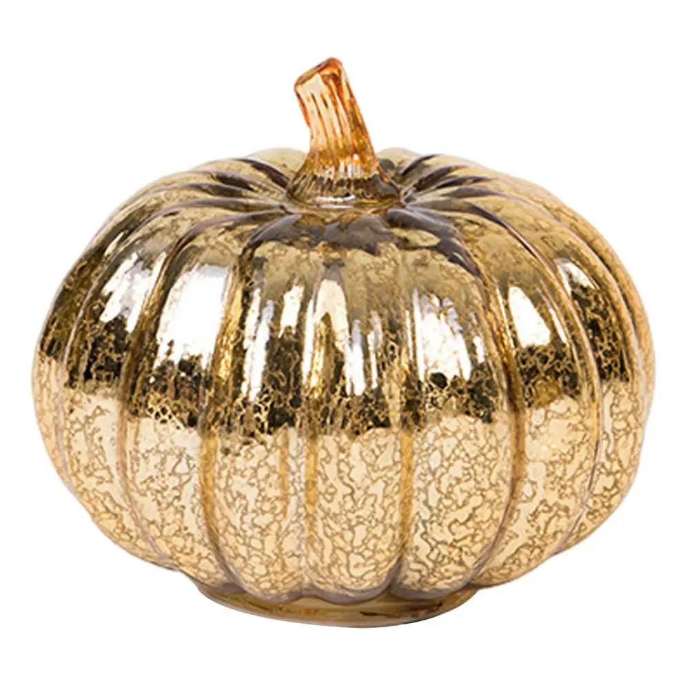BowLift | Aurelia Glow Glass Pumpkin Decoration | Starry Sky Design | LED & Timer Function | Autumn & Halloween