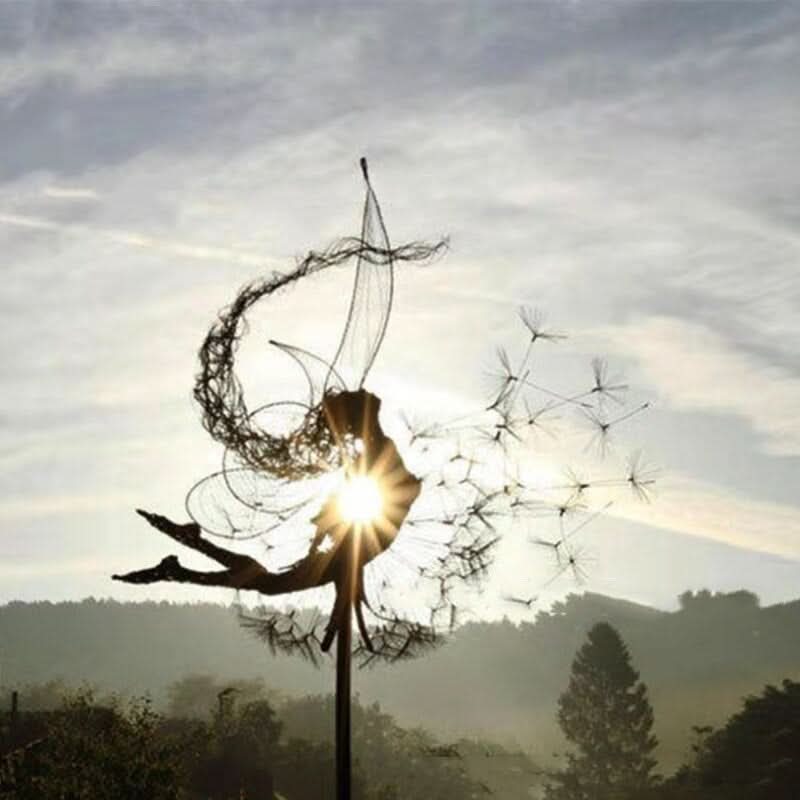 BowLift | Metal Fairy Garden Sculpture Outdoor Lawn Decor