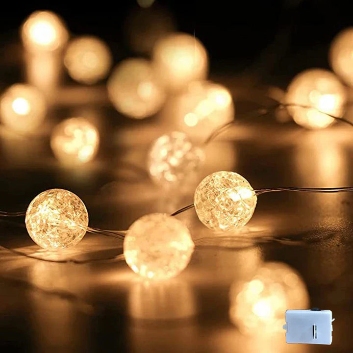 BowLift | LumiaGlow LED string lights | Warm white | 3 modes | Battery operated