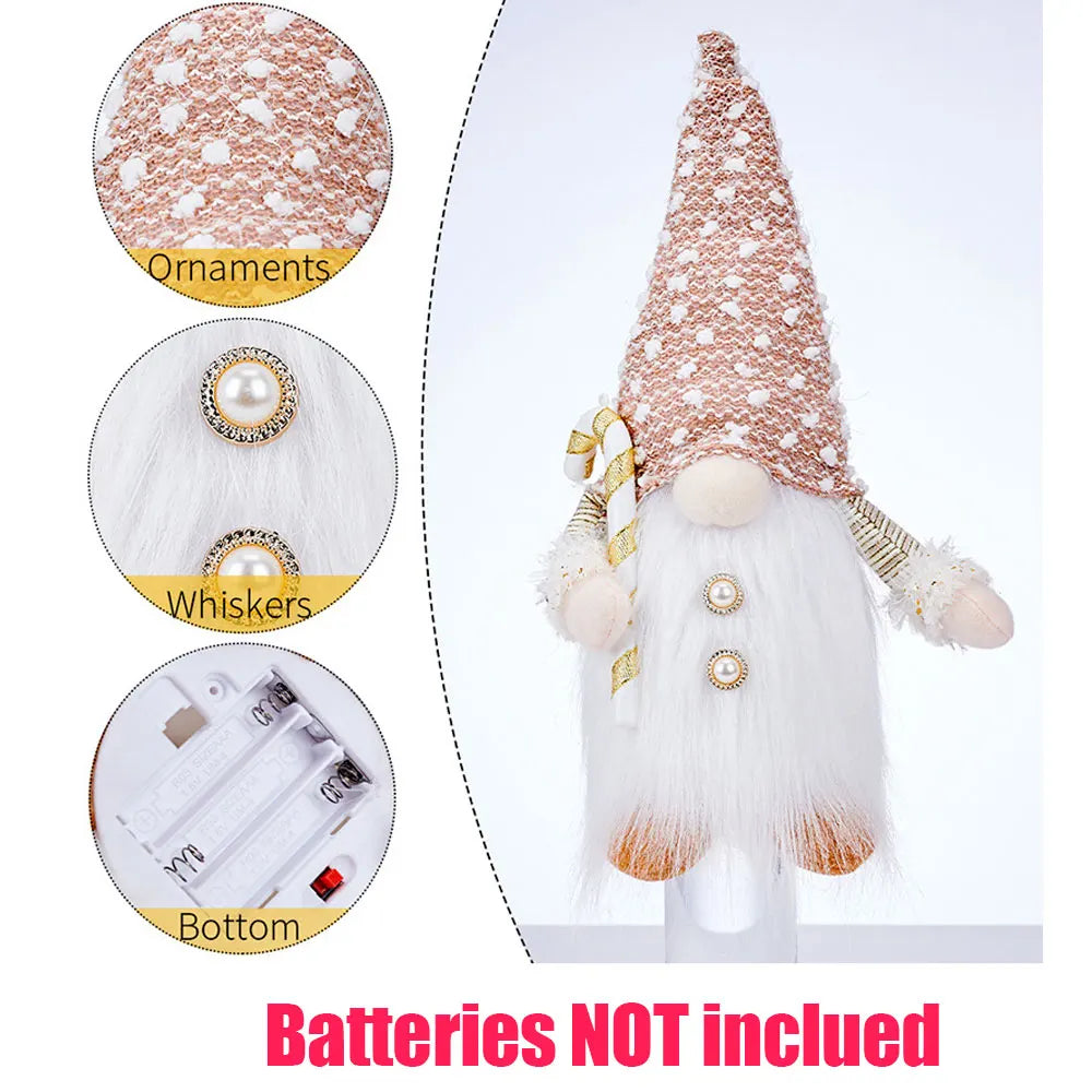 BowLift | Nordlumis | Glowing Christmas Gnome | 30 × 10 × 10 cm | LED Window & Table Decoration | Battery Operated | Gift Idea for Christmas & New Year