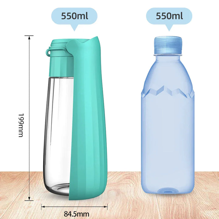BowLift | Dog Water Bottle Lapuro FoldDrink | Collapsible water dispenser for on the go | 550 ml | For small & large dogs and cats