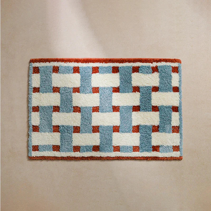 HeritageStep Bath Mat – Retro Bathroom Mat with Anti-Slip Coating & Soft Plush | Bowlift