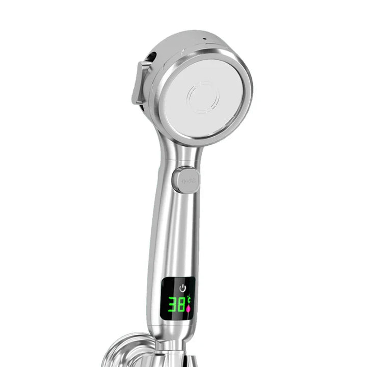 LED Showerhead with Digital Temperature Display | High Pressure & Water Saving Bowlift