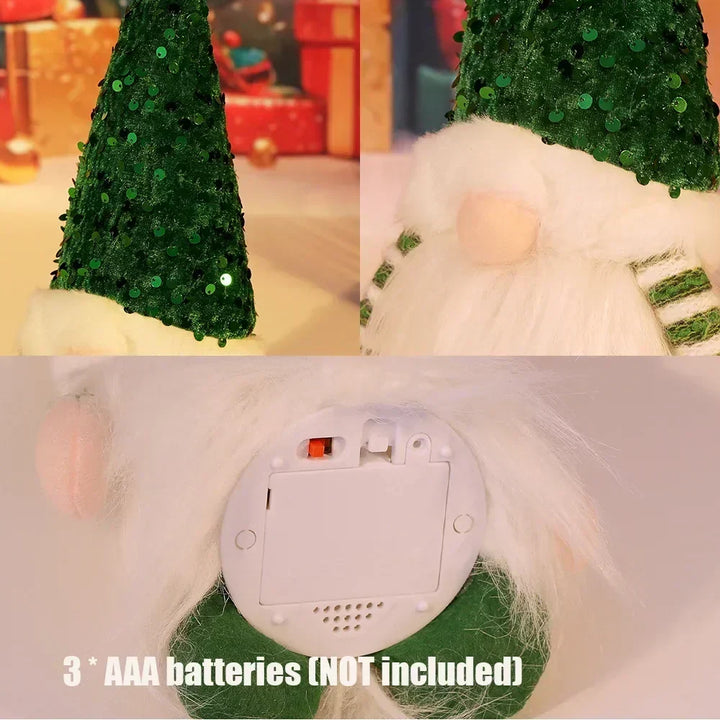 BowLift | Christmas Gnome Decoration | LED Night Light | Warm Glow Holiday Ornament