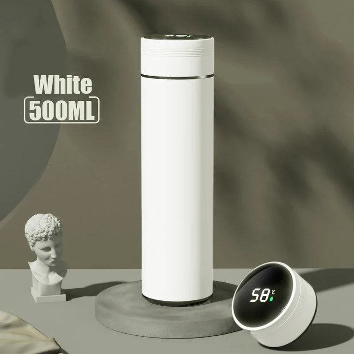 Stainless steel thermos with digital display