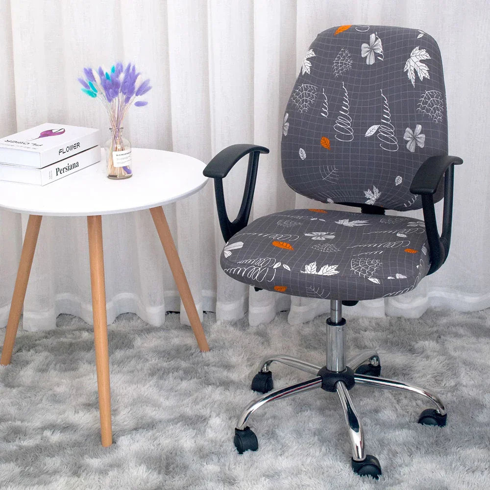 BowLift | 2-piece Split Office Rose Chair Covers