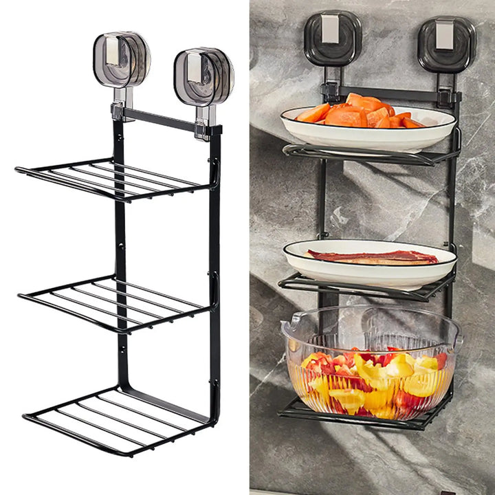 BowLift | Food Preparation Wall-Mounted 3-Layer Organizer Rack