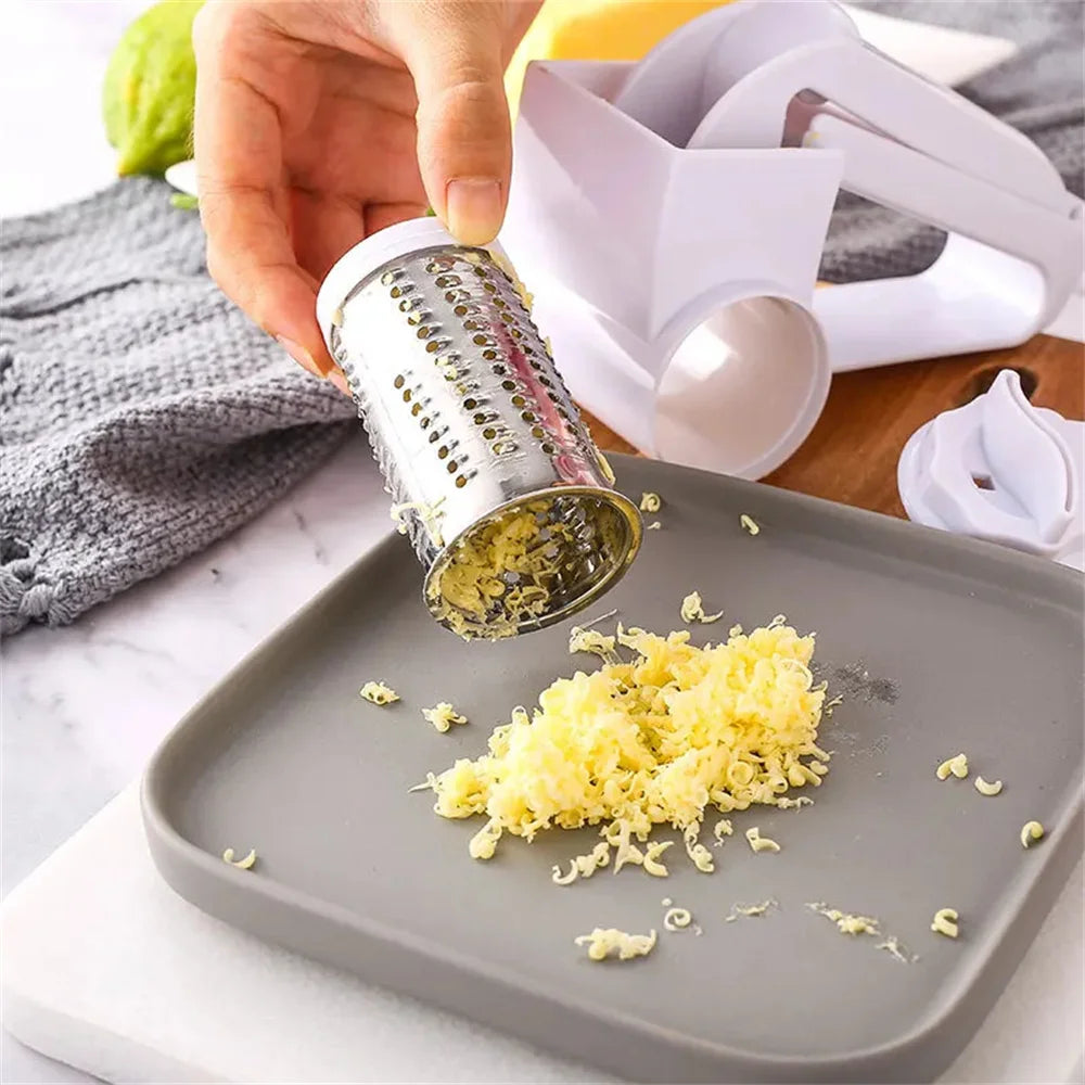BowLift | RollaGrate Cheese Grater | Manual Drum Grater with Crank | Stainless Steel & ABS | For Cheese, Nuts & Chocolate
