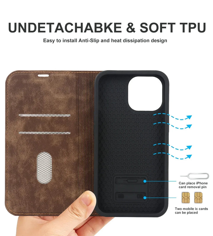 Magnetic Wallet Case MagSafe Wireless Charging - iPhone Bowlift